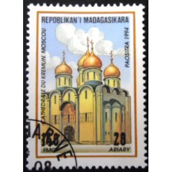 Selo postal de Madagascar de 1994 Kremlin
