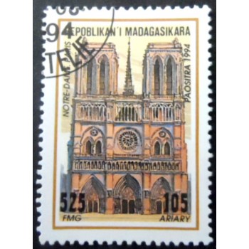 Selo postal de Madagascar de 1994 Notre-Dame