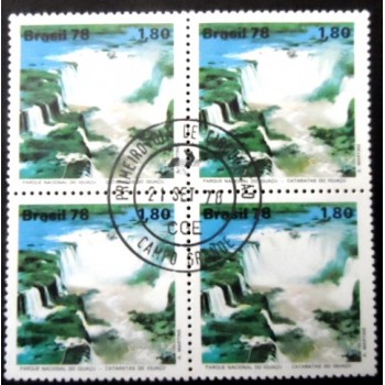 Quadra de selos do Brasil de 1978 - Ipê Amarelo MID