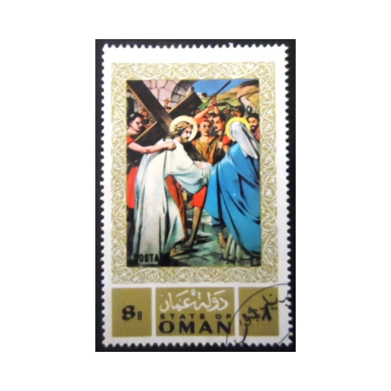 Selo postal de Omã de 1971 The passion of Christ 8