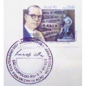 FDC Oficial de 1990 nº 495 Lindolfo Collor