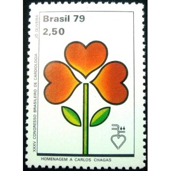 Selo postal do Brasil de 1979 Carlos Chagas M