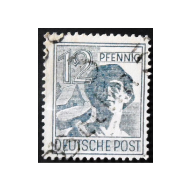 Selo postal da Alemanha Oc. Soviética de 1948 District BERLIN control number 3