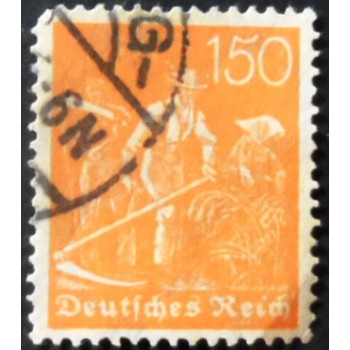 Selo postal da Alemanha Reich de 1922 Reaper U