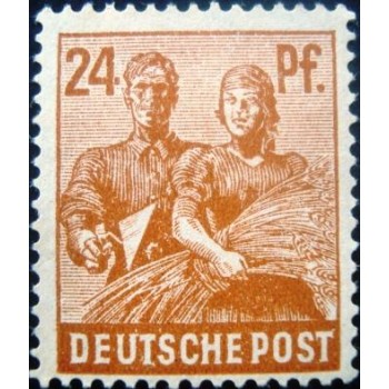 Selo postal 1948 Alemanha Trizona 2st Allied Control Council  24 N