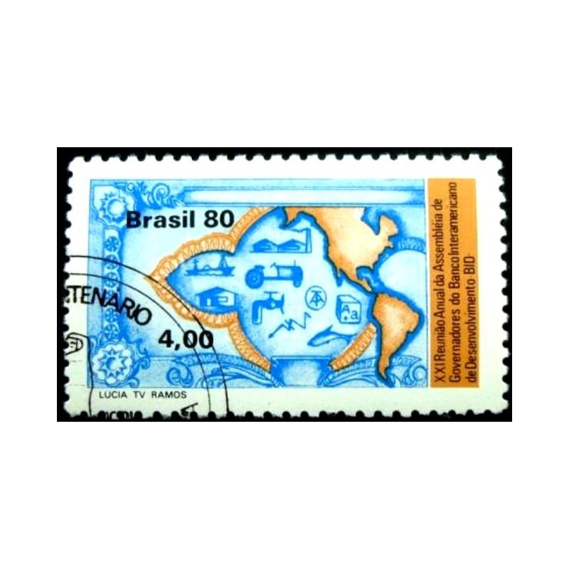 Selo postal do Brasil de 1980 Reunião BID MCC