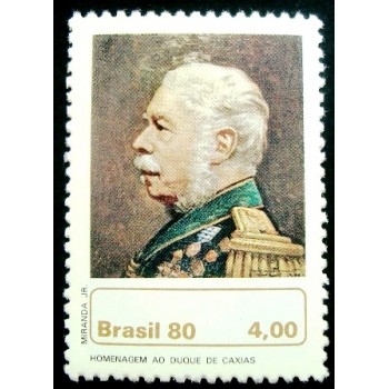 Selo postal do Brasil de 1980 Duque de Caxias M