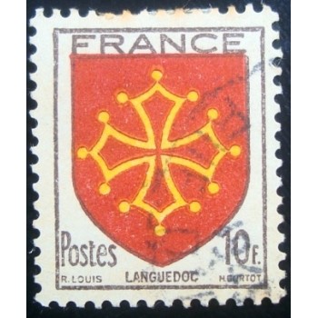 Imagem similar à do selo postal da França de 1944 Languedoc