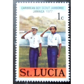 Selo postal de Santa Lúcia de 1977 Sea Scouts M