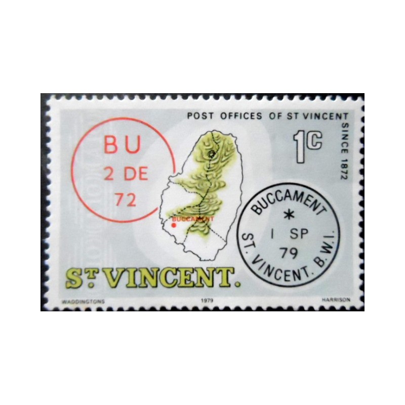Selo postal de São Vicente de 1979 Buccament 1