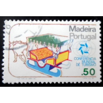 Selo postal da Ilha da Madeira de 1980 Bullock cart