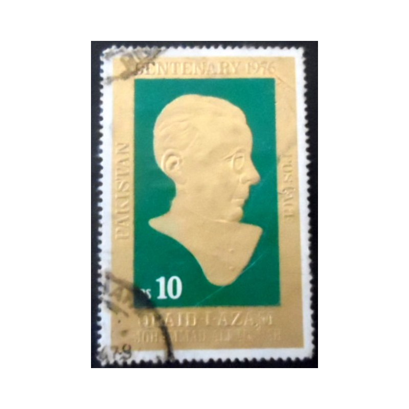 Selo postal do Paquistão de 1976 Quaid-I-Azam Muhammad Ali Jinnah