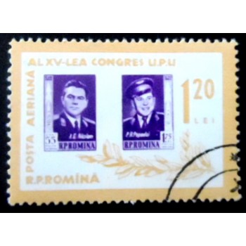 Selo postal da Romênia de 1963 Nikolayev & Popovich