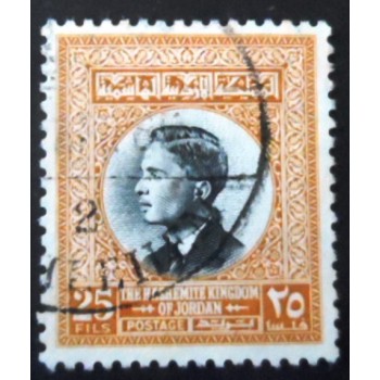 Selo postal da Jordânia de 1959 King Hussein II 25