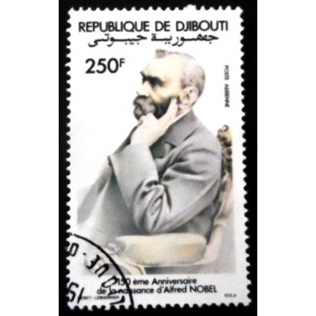 Selo postal de Djibouti de 1983 Alfred Nobel NCC