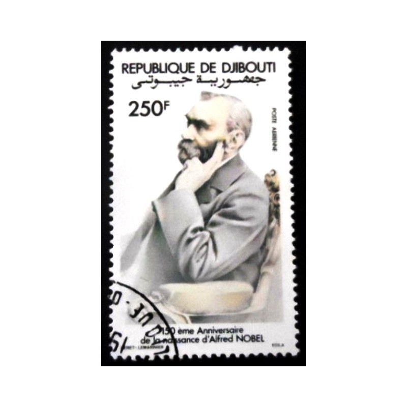 Selo postal de Djibouti de 1983 Alfred Nobel NCC