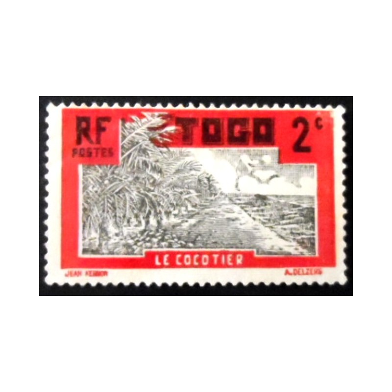 Selo postal do Togo de 1924 Coconut Plantation