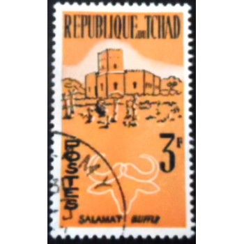 Selo postal dp Tchad de 1968 Buffalo and Salamat