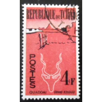 Selo postal dp Tchad de 1962 Quaddai and Kudu