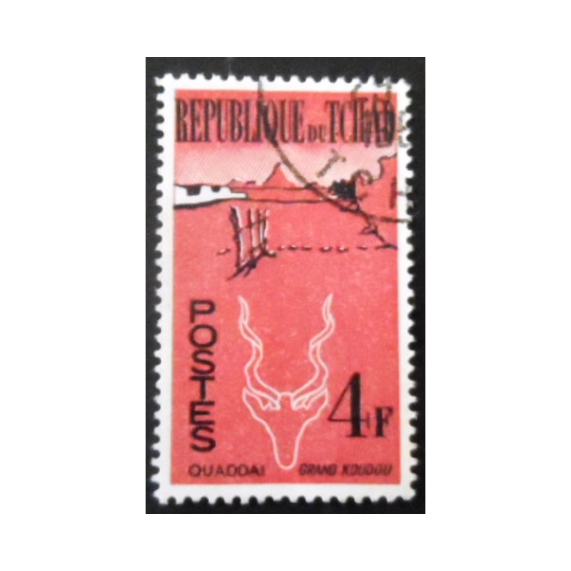 Selo postal dp Tchad de 1962 Quaddai and Kudu