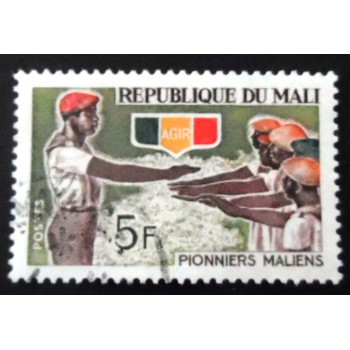 Imagem do selo postal do Mali de 1966 Initiation of pioneers MCC