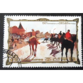 Selo postal da Coréia do Norte de 1984 Edgar Degas