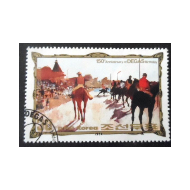 Selo postal da Coréia do Norte de 1984 Edgar Degas