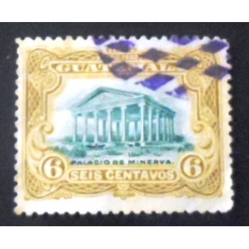 Imagem similar à do selo postal da Guatemala de 1902 Temple of Minerva 6 U