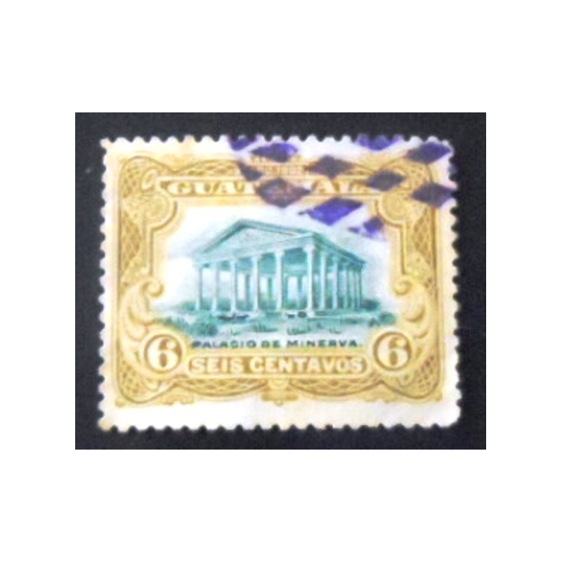 Imagem similar à do selo postal da Guatemala de 1902 Temple of Minerva 6 U