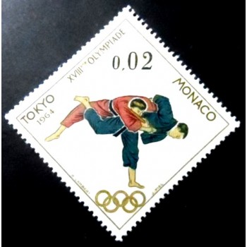 Selo postal de Mônaco de 1984 Judokas M