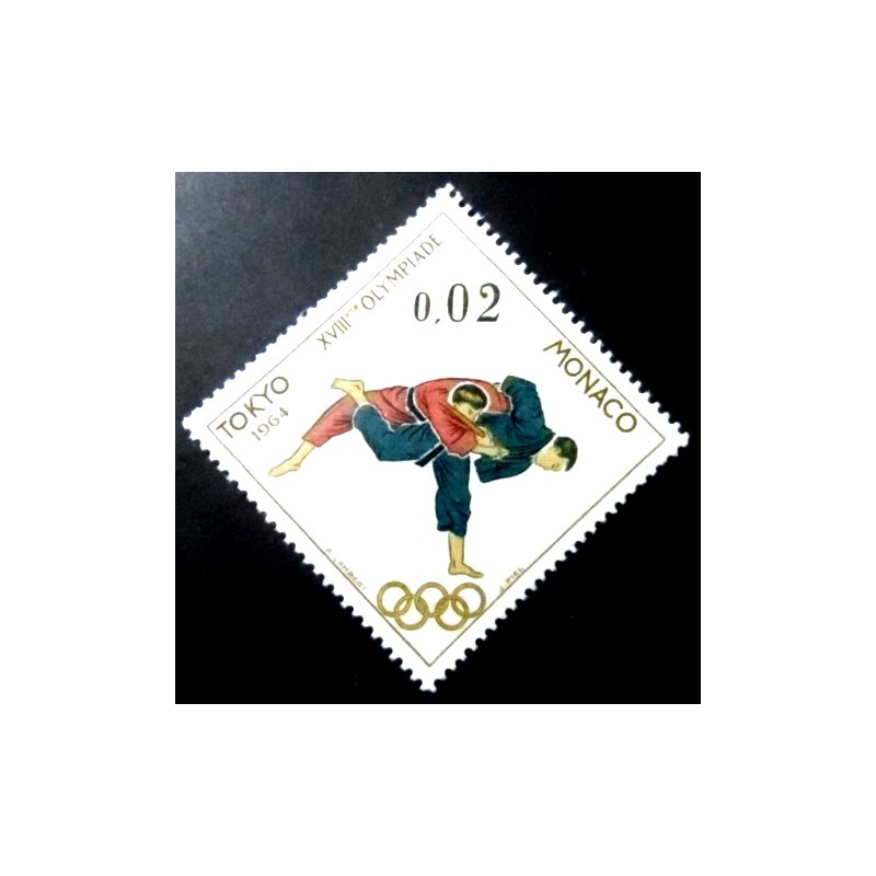 Selo postal de Mônaco de 1984 Judokas M