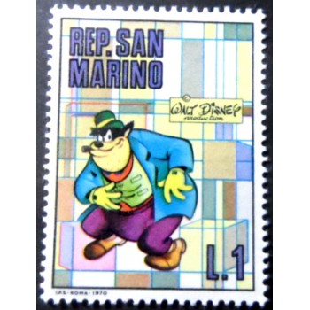 Selo postal de San Marino de 1970 Black Pete
