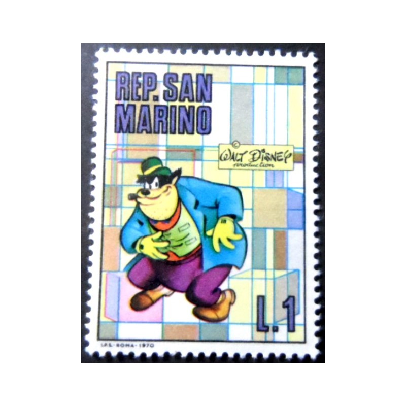 Selo postal de San Marino de 1970 Black Pete