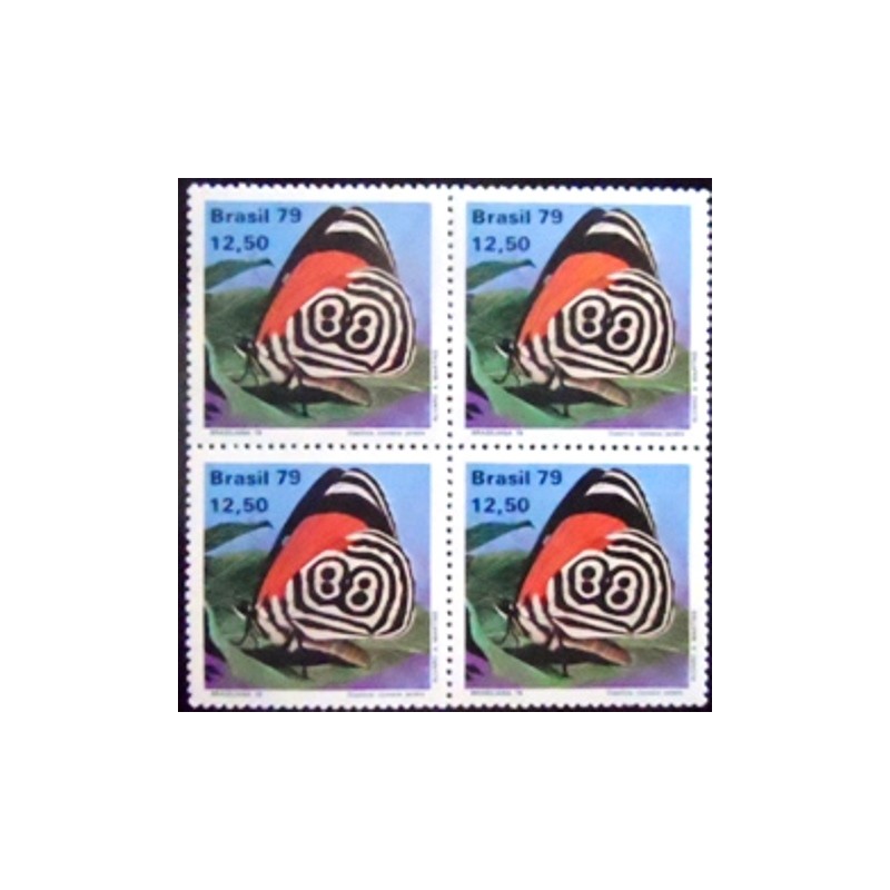 Quadra de selos postais do Brasil de 1979 Diaethria M