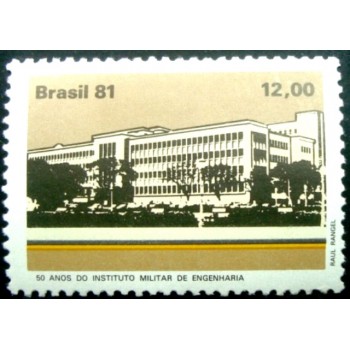 Selo postal do Brasil de 1981 Instituo Militar de Engenharia M