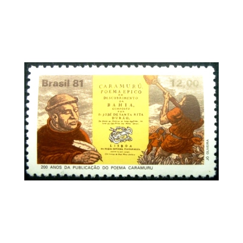 Selo postal do Brasil de 1980 Frei Santa Rita Durão M