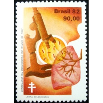 Selo postal do Brasil de 1982 Tuberculose M