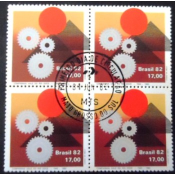 Quadra de selos do Brasil de 1982 Cia Vale do Rio Doce M1D