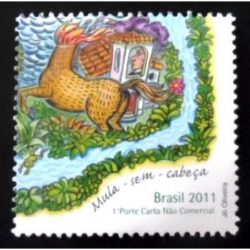 Selo postal do Brasil de 2011 Mula-sem-cabeça