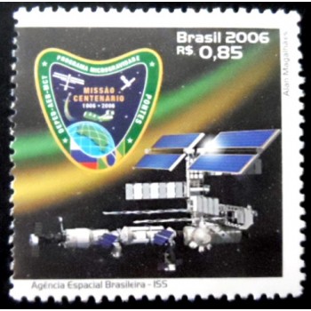 Selo postal do Brasil de 2006 ISS - International Space Station