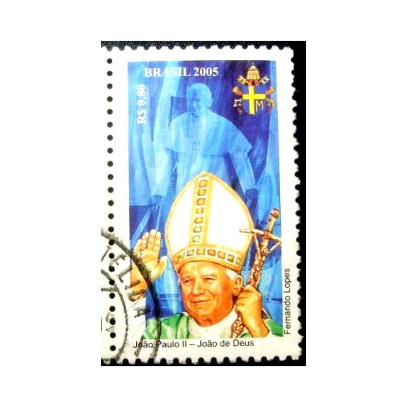 Imagem similar á do selo postal do Brasil de 2005 João de Deus U