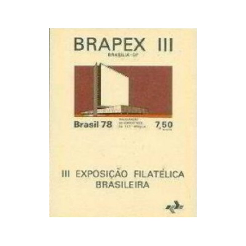 Bloco postal do Brasil de 1978 III BRAPEX M