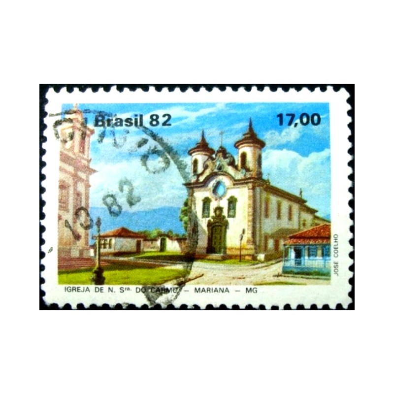 Selo postal do Brasil de 1982 Igreja de N.S.do Carmo U