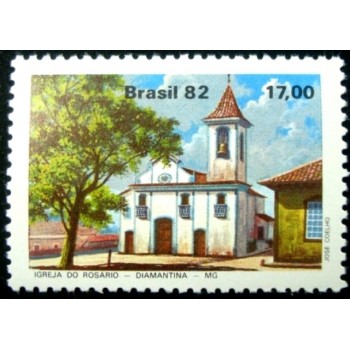 Selo postal do Brasil de 1982 Igreja de N.S.do Rosário M