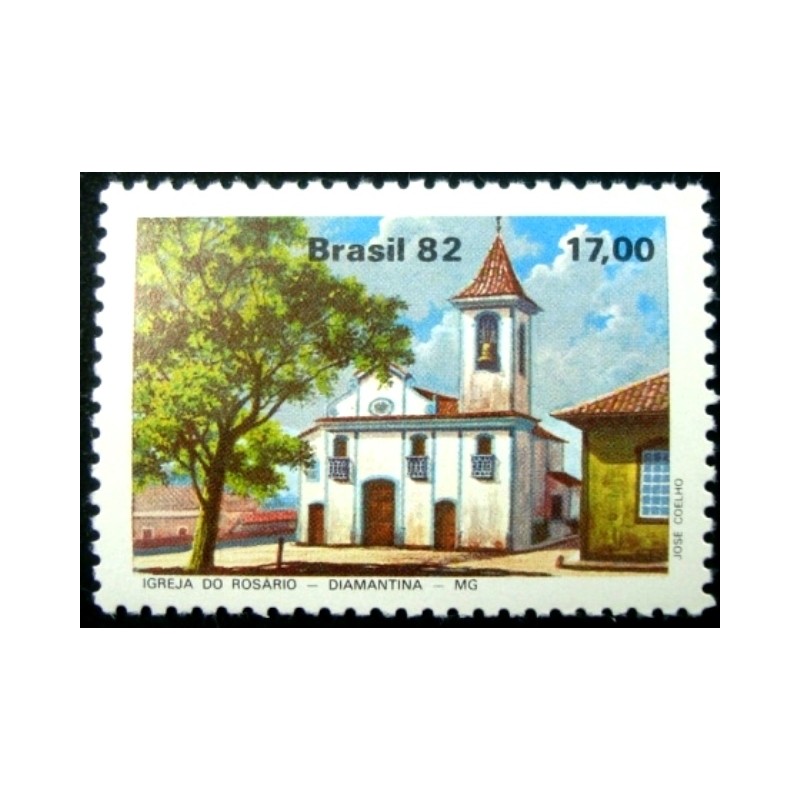 Selo postal do Brasil de 1982 Igreja de N.S.do Rosário M