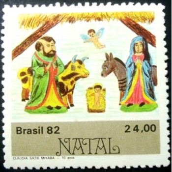 Selo postal do Brasil de 1982 Nascimento