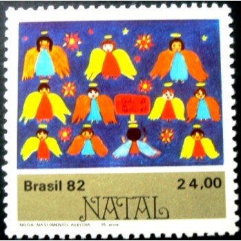 Selo postal do Brasil de 1982 Coro M