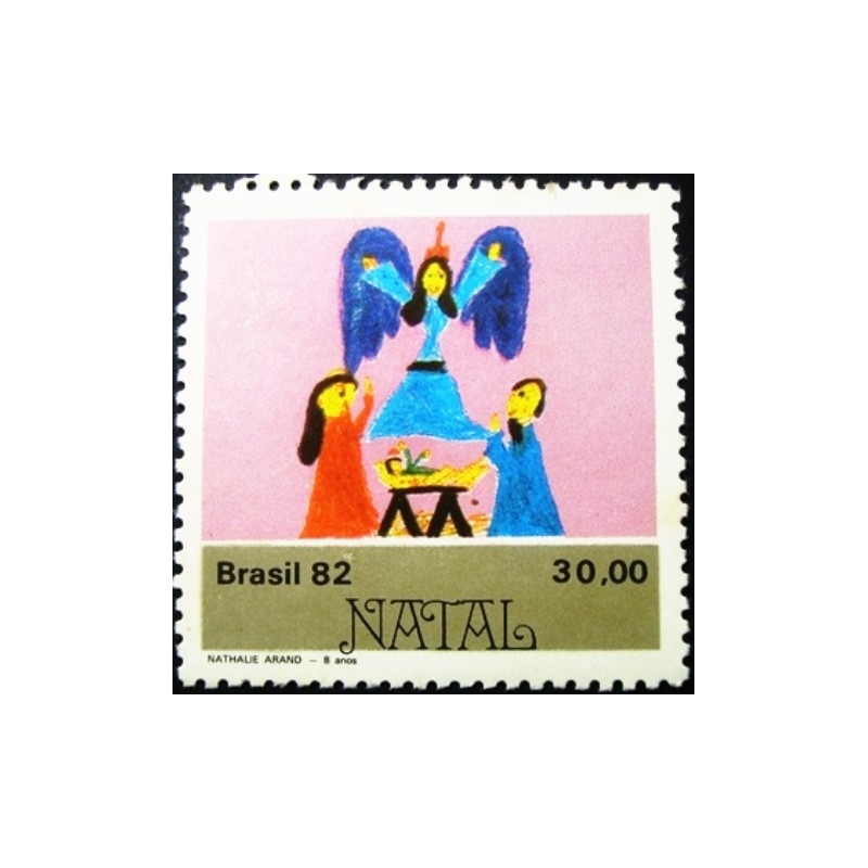 Selo postal do Brasil de 1982 Nascimento de Jesus M