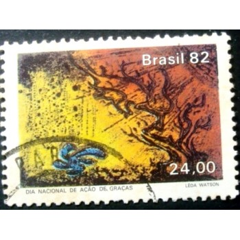 Imagem similar à do selo postal do Brasil de 1982 Ação de Graças U