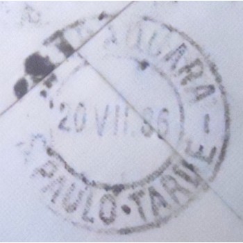 Envelope circulado em 1936 entre São Paulo x Araraquara 13 - verso